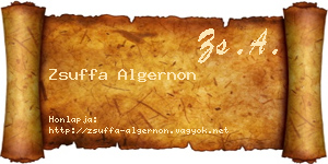 Zsuffa Algernon névjegykártya